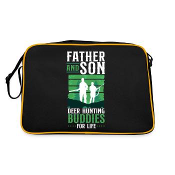 Cerf chasse chasseur père - Sac Retro - noir/or - Dos