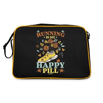 Running Jogging Sport Race Training Gift - Retro Bag - black/gold - Back