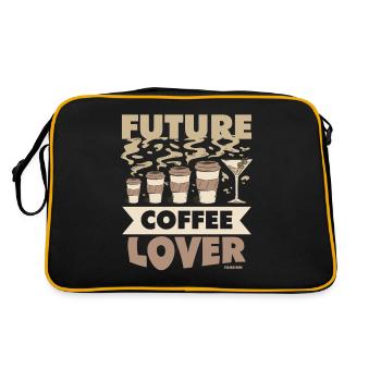 Café Espresso Capuccino Office Fun Cadeau - Sac Retro - noir/or - Dos