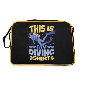 Diving Scuba Instructor Holiday Summer Gift - Retro Bag - black/gold - Back