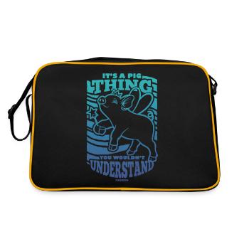 Cochon Cochon PorcLet Semer Des Cochons Cadeau - Sac Retro - noir/or - Dos