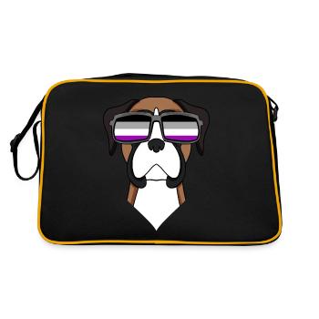 Asexuel Lgbt Boxeur allemand Asexualité - Sac Retro - noir/or - Dos