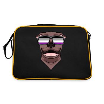 Asexual Lgbt American Pit Bull Terrier - Retro Bag - black/gold - Back