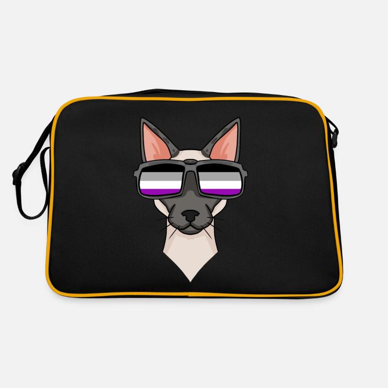 Asexuel Lgbt Siamese Chat Chat Asexualité Sac Retro