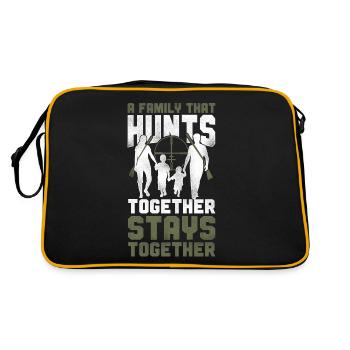 Buck Deer Hunting Hunter Family - Retro Bag - black/gold - Back