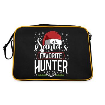 Buck Deer Hunting Hunter Christmas - Retro Bag - black/gold - Back