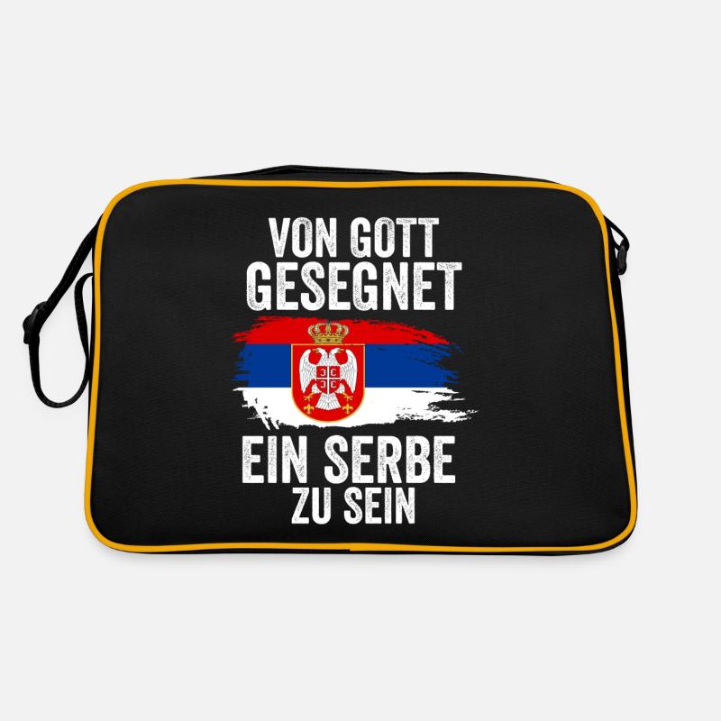 Serbien Serbe Serbisches Retro Tasche