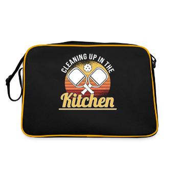 Pickleball Retro Love Dinking Pickleball Player - Retro Bag - black/gold - Back