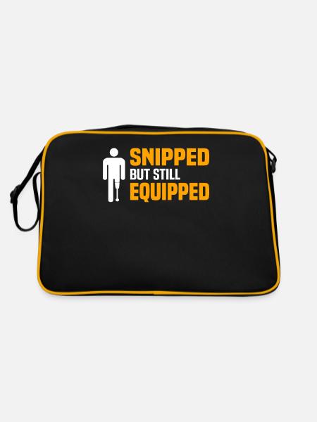 Amputiert Invalide Prothese Handicap Rollstuhl - Retro Tasche - Schwarz/Gold - Hinten