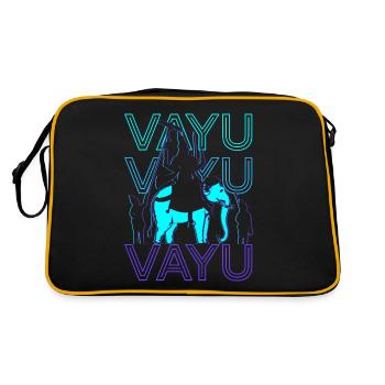 Vayu Hindu God Hindu Mythology Ancient Hindu Retr - Retro Bag - black/gold - Back