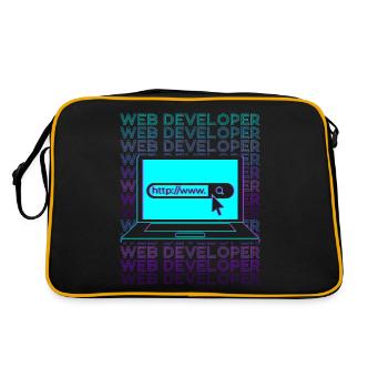 Web Developer Web Development Retro - Retro Bag - black/gold - Back
