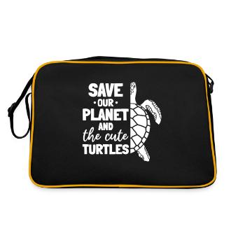 Environnement : Jour de la Terre : Sauvez notre planète et - Sac Retro - noir/or - Dos