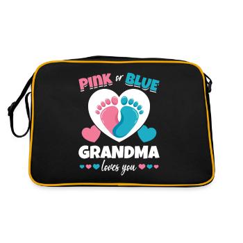 Grand-mère rose ou bleue t’aime - Sac Retro - noir/or - Dos