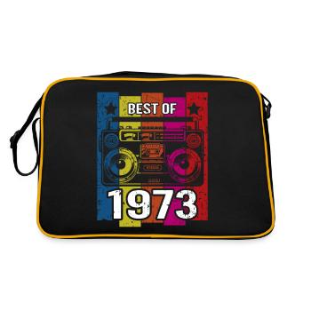 Meilleur de 1973 Stéréo Radio Cassette Player - Sac Retro - noir/or - Dos