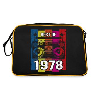 Meilleur de 1978 Stéréo Radio Cassette Player - Sac Retro - noir/or - Dos