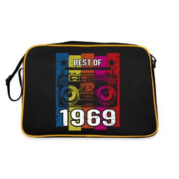Meilleur de 1969 Stéréo Radio Cassette Player - Sac Retro - noir/or - Dos