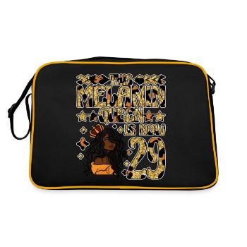 Diese Melanin Queen Ist Jetzt 29 Schwarzer - Retro Tasche - Schwarz/Gold - Hinten