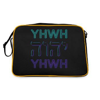 YHWH Yahweh Tétragramme Nom hébreu de Dieu - Sac Retro - noir/or - Dos