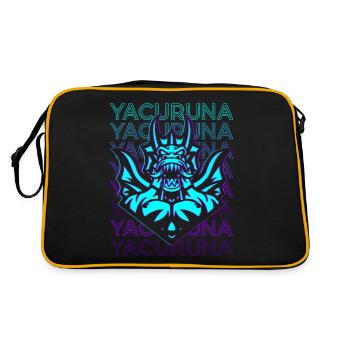 Yacuruna Alte Mythologie Mythische Wassermänner - Retro Tasche - Schwarz/Gold - Hinten