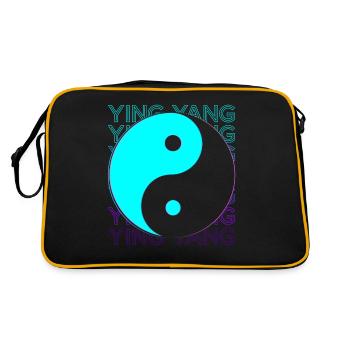 Ying Yang Yin Yang Yinyang Yingyang Retro - Retro Bag - black/gold - Back
