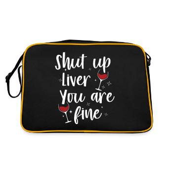 Shut Up Liver You Are Fine | Bourbon Drinker - Retro Bag - black/gold - Back