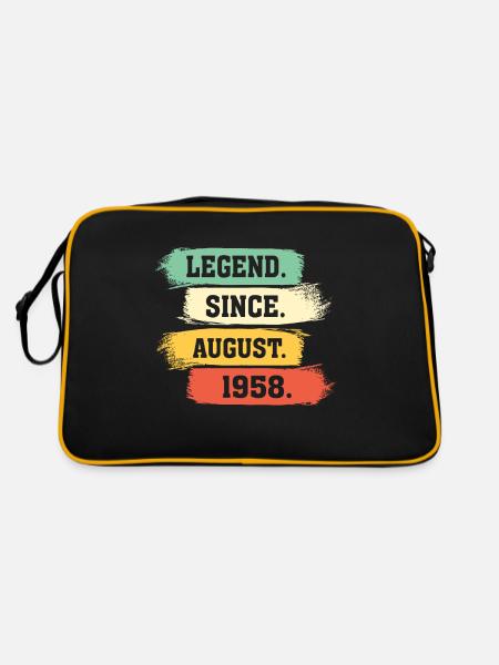 Legend since August 1958 - Retro Bag - black/gold - Back
