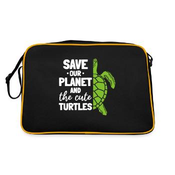 Environnement des tortues : Sauvez notre planète et - Sac Retro - noir/or - Dos