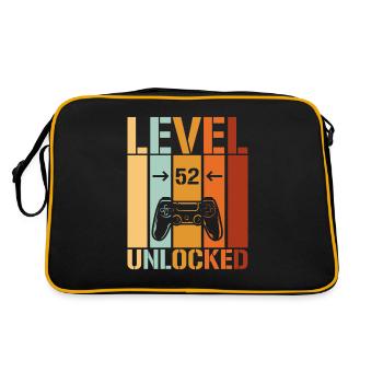 52nd Birthday Level 52 unlocked - Retro Bag - black/gold - Back