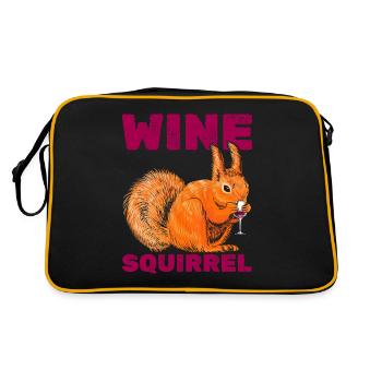 Funny squirrel, funny squirrel - Retro Bag - black/gold - Back
