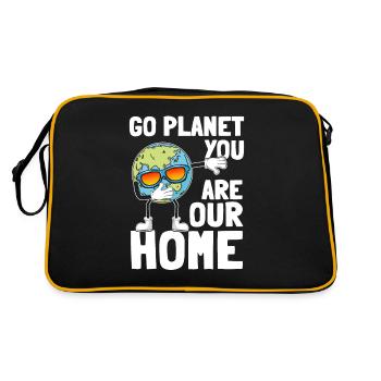 Planète Dabbing Go Planète Vous êtes notre maison - Sac Retro - noir/or - Dos