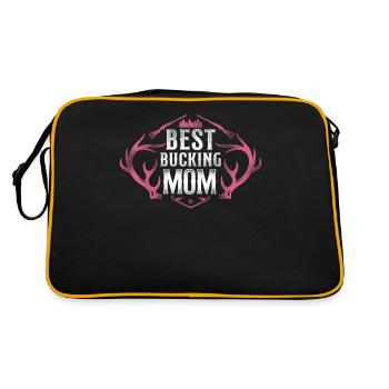 Buck Deer Hunting Hunter Mother - Retro Bag - black/gold - Back
