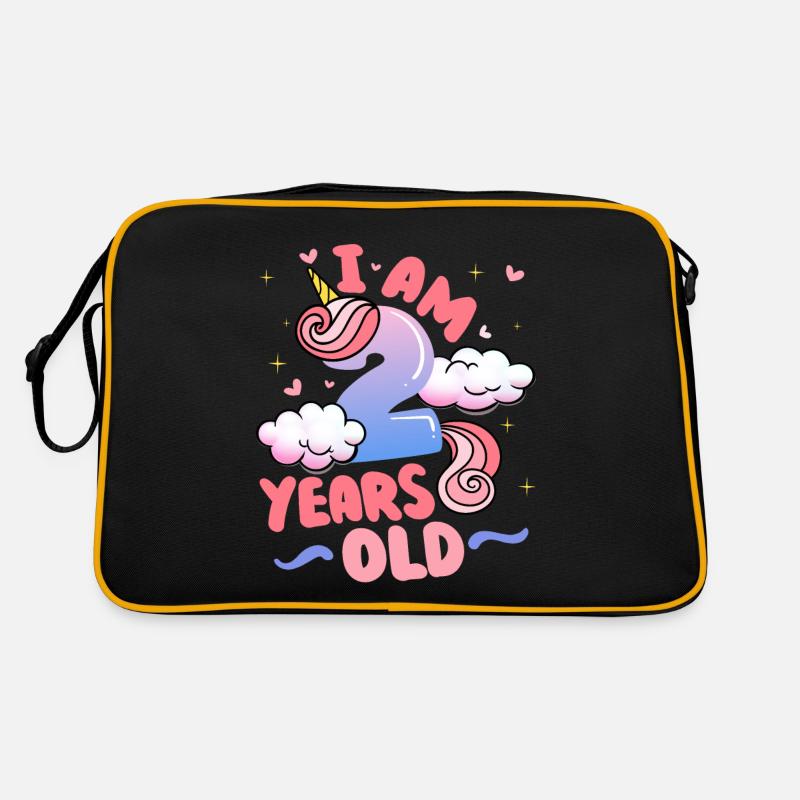 I am 2 years old | Unicorn theme | 2nd Retro Bag