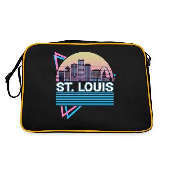 St Louis City Skyline Cityscape Retro - Retro Bag - black/gold - Back
