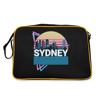 Sidney City Skyline Cityscape Retro - Retro Bag - black/gold - Back