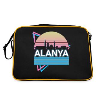 Alanya City Skyline Cityscape Retro - Retro Bag - black/gold - Back
