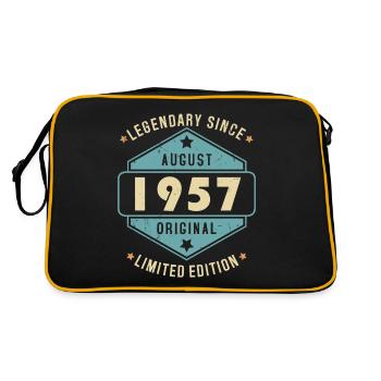 Août 1957 Vintage Retro Anniversaire - Sac Retro - noir/or - Dos