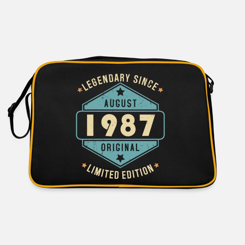 Août 1987 Vintage Retro Anniversaire Sac Retro
