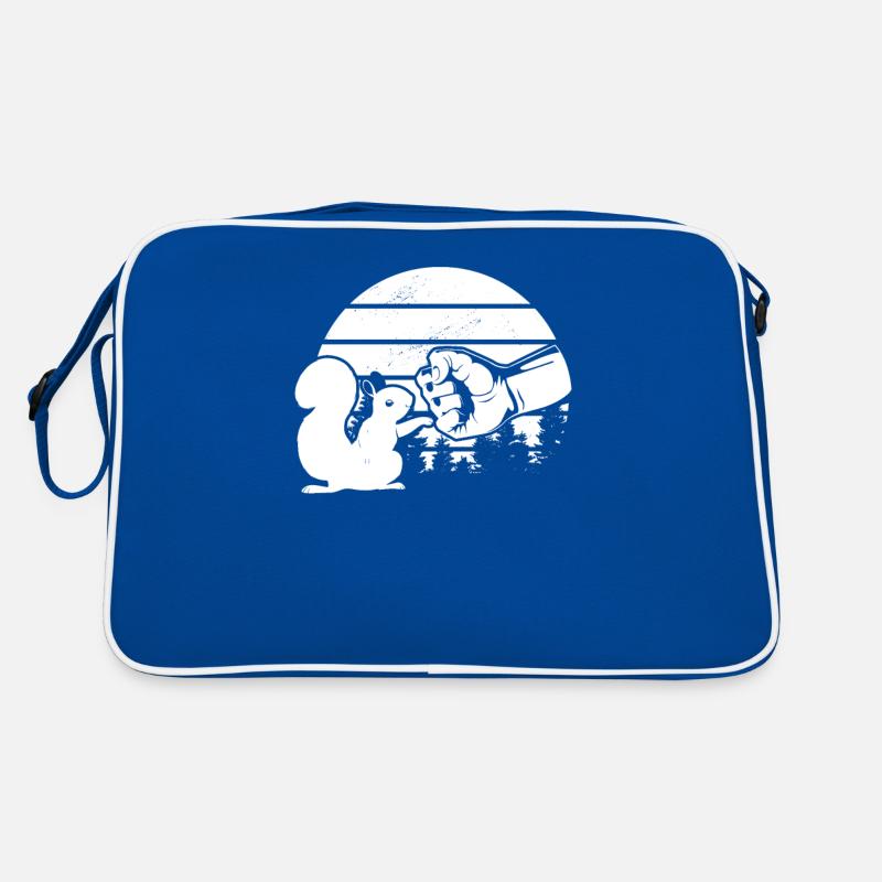 Funny squirrel, fist thrust, squirrel Retro Bag