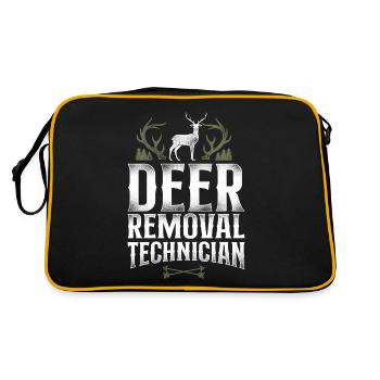 Buck Deer Hunting Hunter Vintage - Retro Bag - black/gold - Back