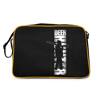Buck Deer Hunting Hunter Vintage - Retro Bag - black/gold - Back