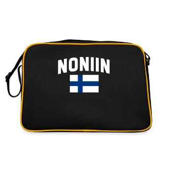 Finland Gift Scandinavia Finland Suomi Finne - Retro Bag - black/gold - Back