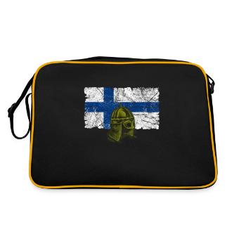 Finland Gift Scandinavia Finland Suomi Finne - Retro Bag - black/gold - Back