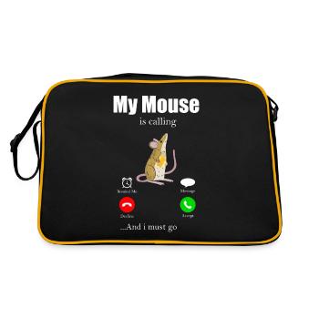 Souris Souris Cadeau Rat Rongeur Souris Souris Lousemaus - Sac Retro - noir/or - Dos