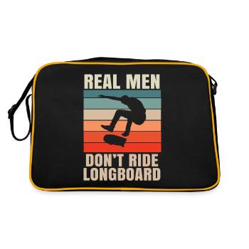 Skateboard Kickflip Gift Longboard Sk8er Sk8 - Retro Bag - black/gold - Back