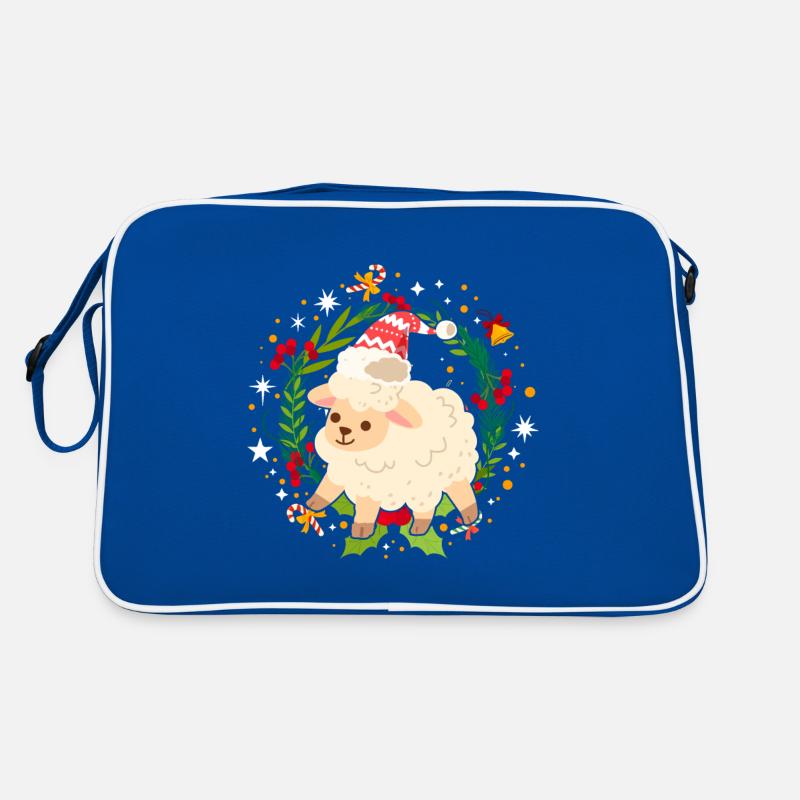 Ugly Christmas Sheep Pattern Knitted Xmas Christ Child Retro Bag