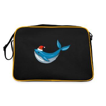 Ugly Christmas Whale - Retro Bag - black/gold - Back