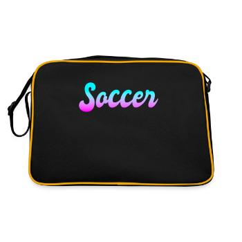 Fußball soccer - Retro Tasche - Schwarz/Gold - Hinten
