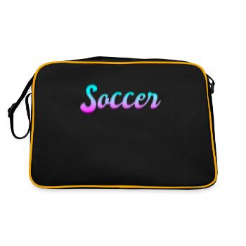 Fußball soccer - Retro Tasche - Schwarz/Gold - Hinten