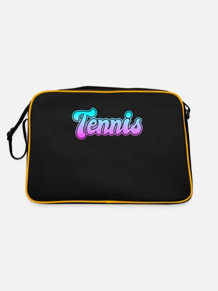 Tennis - Retro Tasche - Schwarz/Gold