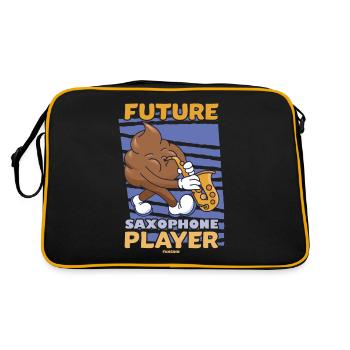 Future Saxophone Player - Retro Bag - black/gold - Back